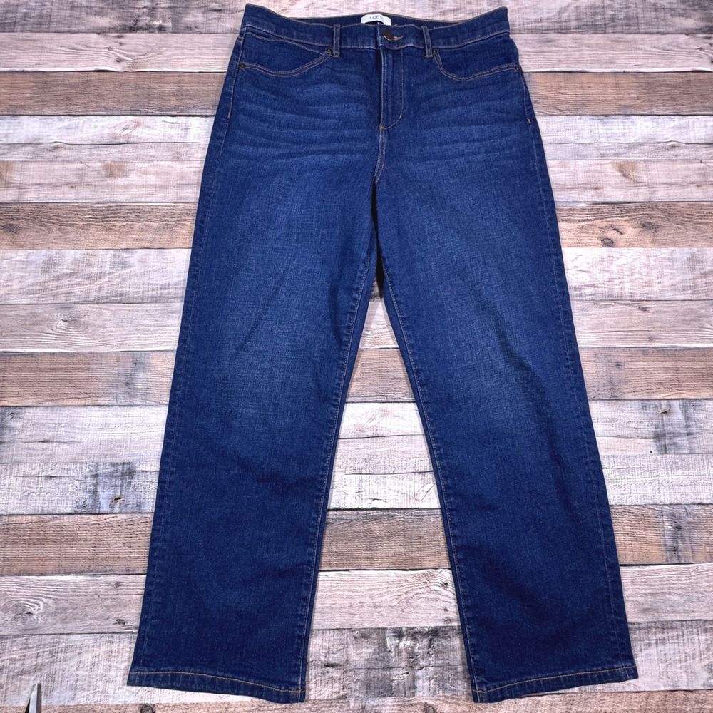 Loft Outlet‎ Womens Straight Leg Jeans Dark Wash Blue Denim Size 10 30 Waist